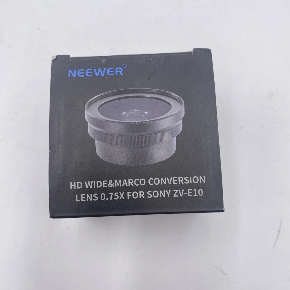 NEEWER LS-30 HD Wide Angle Macro Conversion Lens 0.75X Sony ZV-E10 Black NEW